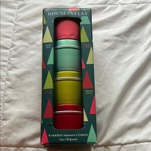House of Velas Holiday Signature Candles Set